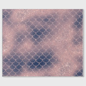 Papier Cadeau Éscaliers de sirène rose rose Parties scintillant (Plat)