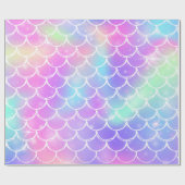 Papier Cadeau Éscaliers de sirènes arc-en-ciel pétillants (Plat)