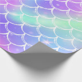 Papier Cadeau Éscaliers de sirènes arc-en-ciel pétillants (Coin)