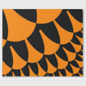 Papier Cadeau Escaliers orange et noir (Plat)