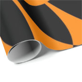 Papier Cadeau Escaliers orange et noir (Coin rond)