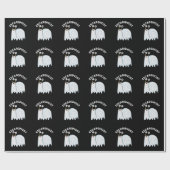 Papier Cadeau Escarghost Amusant Français Ghost Snail Pun Dark B (Plat)