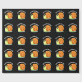 Papier Cadeau Escargoate Funny Snail Escargot Pun Dark BG (Plat)
