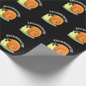 Papier Cadeau Escargoate Funny Snail Escargot Pun Dark BG (Coin)
