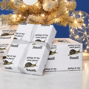 Papier Cadeau Escargot allant à mon propre rythme Escargot drôle