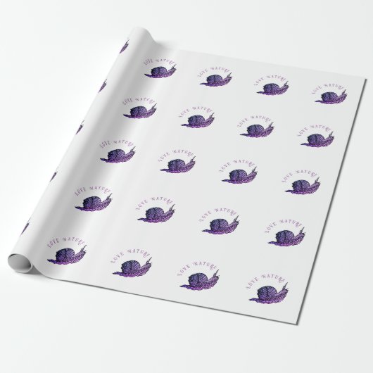 Papier Cadeau Escargot dans le style graphique (Déroulé)