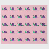 Papier Cadeau Escargot de fille (Plat)