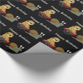 Papier Cadeau Escargot mignon tirant la paresse dans le chariot (Coin)