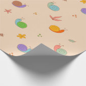 Papier Cadeau Escargots et fleurs Papier à envelopper (Coin)