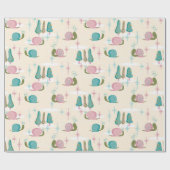 Papier Cadeau Escargots - MiSiècle Rétro — Grande échelle — (Plat)