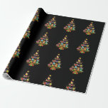 Papier Cadeau Escargots Noël Lumières Arbre Funky Noël Père Noël<br><div class="desc">C'est un gant de Christmas. Votre famille,  les amis ou les children aimeront que vous fassiez ce que vous voulez. Wishing you and your familiy and friends a Merry Christmas.</div>