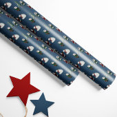 Papier Cadeau Eskimos & Polar Bears on Blue