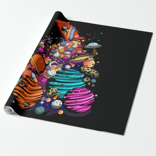 Papier Cadeau Espace (Déroulé)