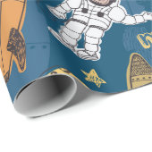 Papier Cadeau Espace (Coin rond)