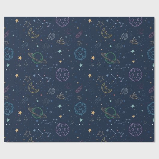 Papier Cadeau Espace (Plat)