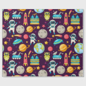 Papier Cadeau Espace/Aliens (Plat)