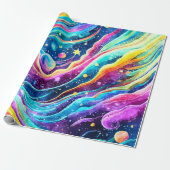 PAPIER CADEAU ESPACE COSMIQUE | CONCEPTION DE GALAXIE (Déroulé)