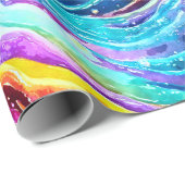 PAPIER CADEAU ESPACE COSMIQUE | CONCEPTION DE GALAXIE (Coin rond)