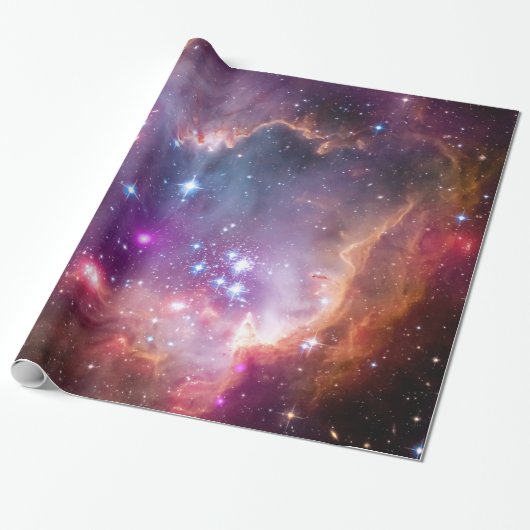 Papier Cadeau Espace de galaxie de nuage magellanique (Déroulé)