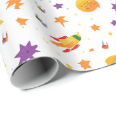 Papier Cadeau Espace extra-atmosphérique (Coin rond)