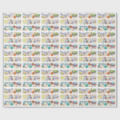 Papier Cadeau Espace extra-atmosphérique : Doodles Vintages tiré (Plat)