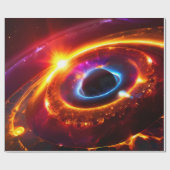 Papier Cadeau Espace - Planètes - étoiles - Voie Lactée (Plat)