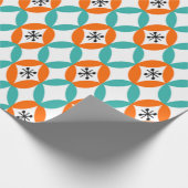 Papier Cadeau Espace positif et négatif - Orange et Turquoise (Coin)