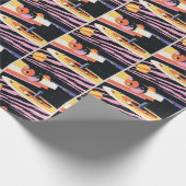Papier Cadeau Espace psychédélique : formes géométriques les ann (Coin)