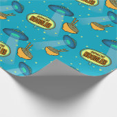 Papier Cadeau Espace Ufo Night Sky (Coin)