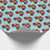 Papier Cadeau Espagnol Avec Des Armoiries Roses (Coin)