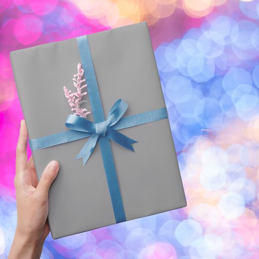Papier Cadeau Espagnol gris couleur solide