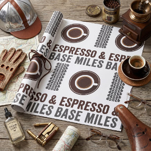 Papier Cadeau Espresso et Miles de Base Cycliste Amateur de Café