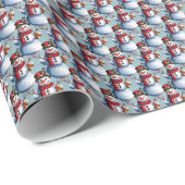 Papier Cadeau Esprit de neige (Coin rond)