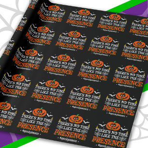 Papier Cadeau Esprit d'Halloween Citrouille Effrayante Drôle d'H
