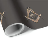 Papier Cadeau Esprit maçonnique (or) (Coin rond)