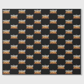 Papier Cadeau Esprit sur des kilomètres Motivation noire minimal (Plat)