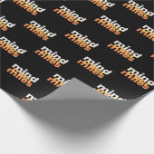 Papier Cadeau Esprit sur des kilomètres Motivation noire minimal (Coin)