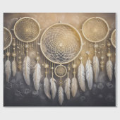 Papier Cadeau Esprits et âmes, Dreamcatchers neutres en dentelle (Plat)