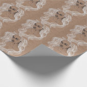 Papier Cadeau Esquisse de portrait : Illustration de jeune fille (Coin)