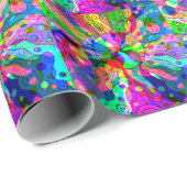 Papier Cadeau Esquisse Imaginaire Art - Neon Abstrait Maj 1 (Coin rond)