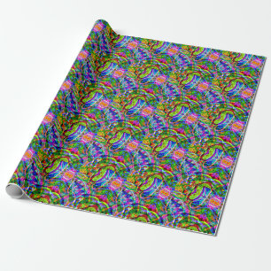Papier Cadeau Esquisse Imaginaire Art - Neon Abstrait Maj 3