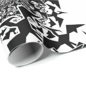 Papier Cadeau Essaim de ptérodactyle de Fractyl (Coin rond)