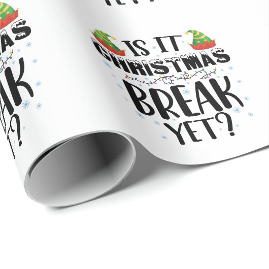 Papier Cadeau Est-ce Noël Pause, Mais Drôle Enseignant De Vacanc (Coin rond)