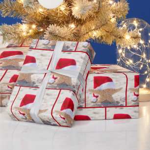 Papier Cadeau Éstarfish de Noël dans le sable