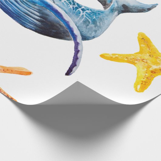 Papier Cadeau Estarfish des Caraïbes motifs sans joint (Coin)