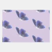 Papier Cadeau Esthétique Papillon Violet Éthéré (Devant)