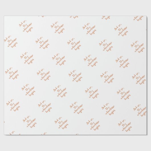 Papier Cadeau Et ainsi, l'aventure commence - l'inspiration de (Plat)