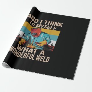 Papier Cadeau Et I Think To Myself What Wonderful Weld Vintage