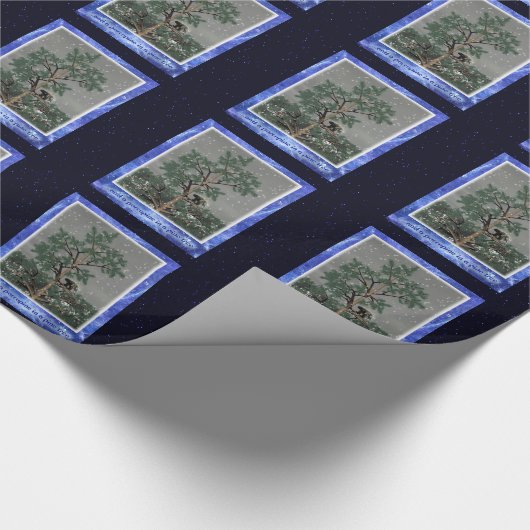 Papier Cadeau Et Une Porcupine Dans Un Pin Tree (Coin)