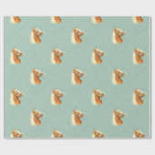 Papier Cadeau Étalon pour aquarelle de style de cheval (Plat)